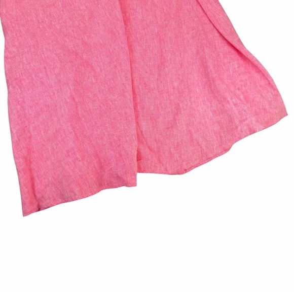 LAKE Women's One-Shoulder Milly Linen Midi Dress In Zinnia Pink In Size M - Picture 5 of 9